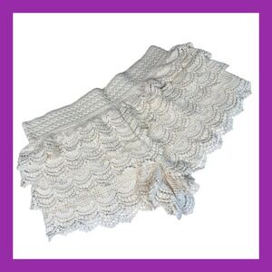 Jolt Cream Lace Women Shorts